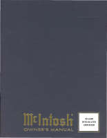 McIntosh MA-6400 - Owners manual